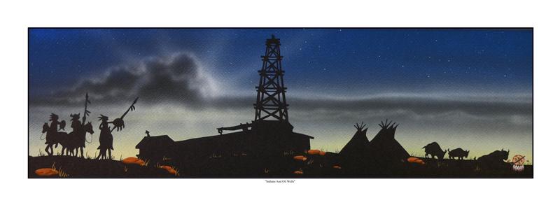 Indians And Oil Wells.